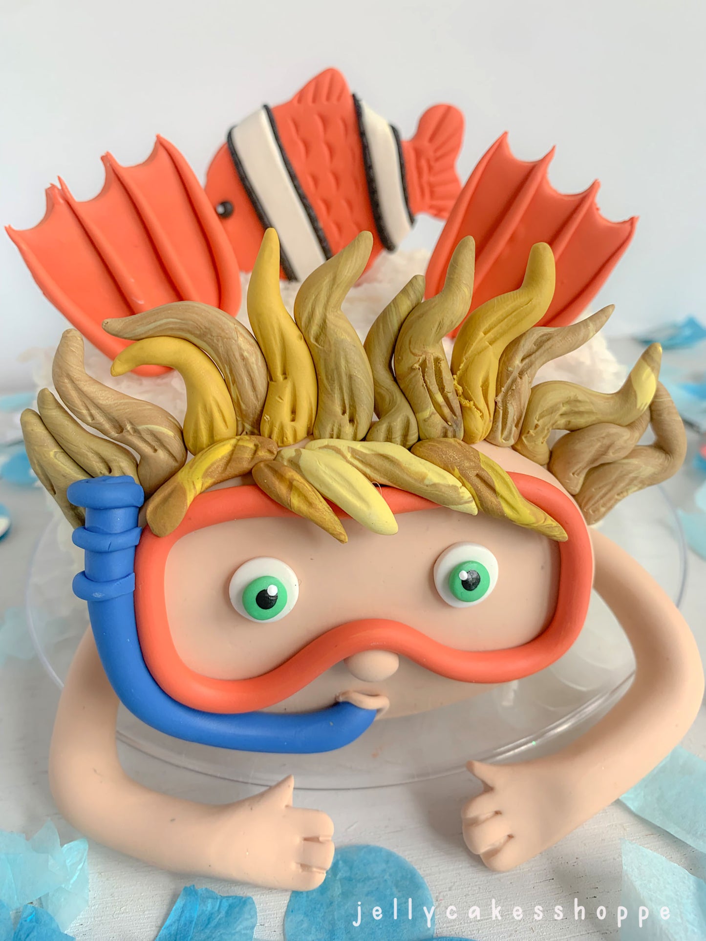 Scuba Diver Boy Cake Decorations