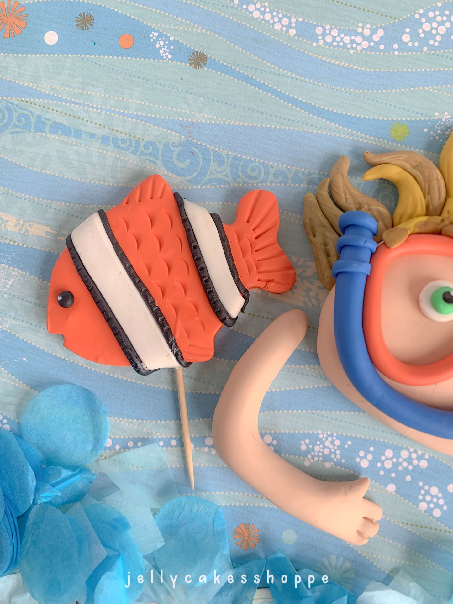Scuba Diver Boy Cake Decorations