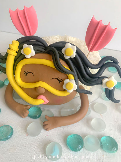 Scuba Diver Girl Cake Decorations