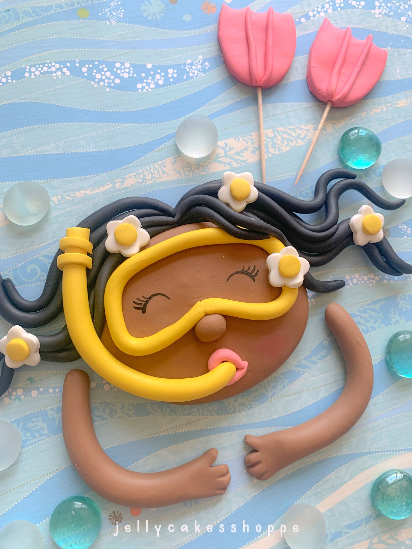 Scuba Diver Girl Cake Decorations