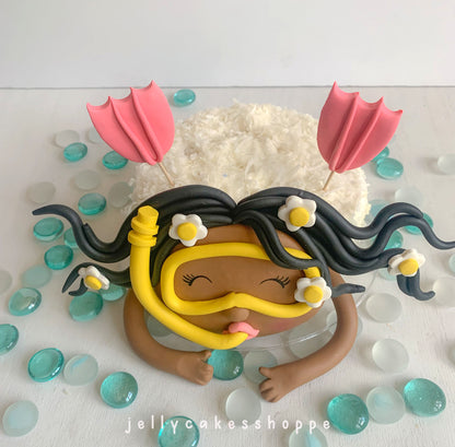 Scuba Diver Girl Cake Decorations