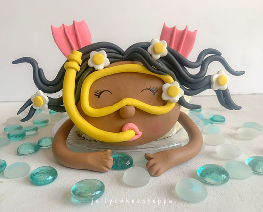 Scuba Diver Girl Cake Decorations