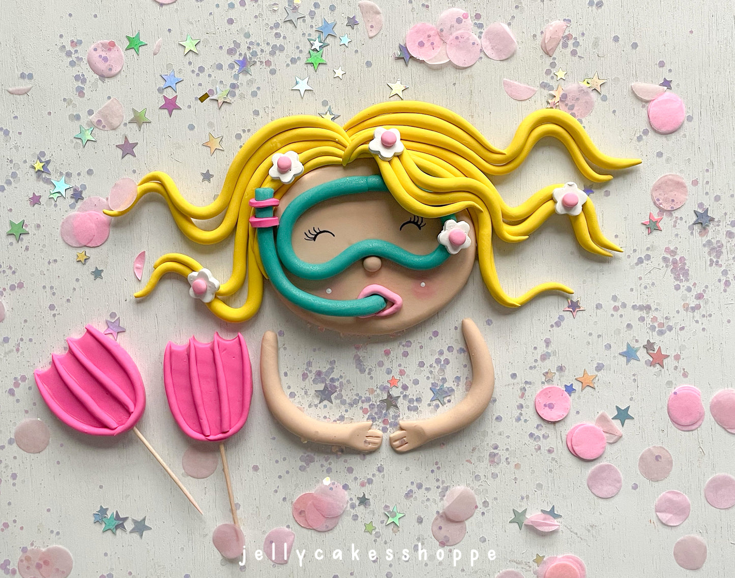 Scuba Diver Girl Cake Decorations