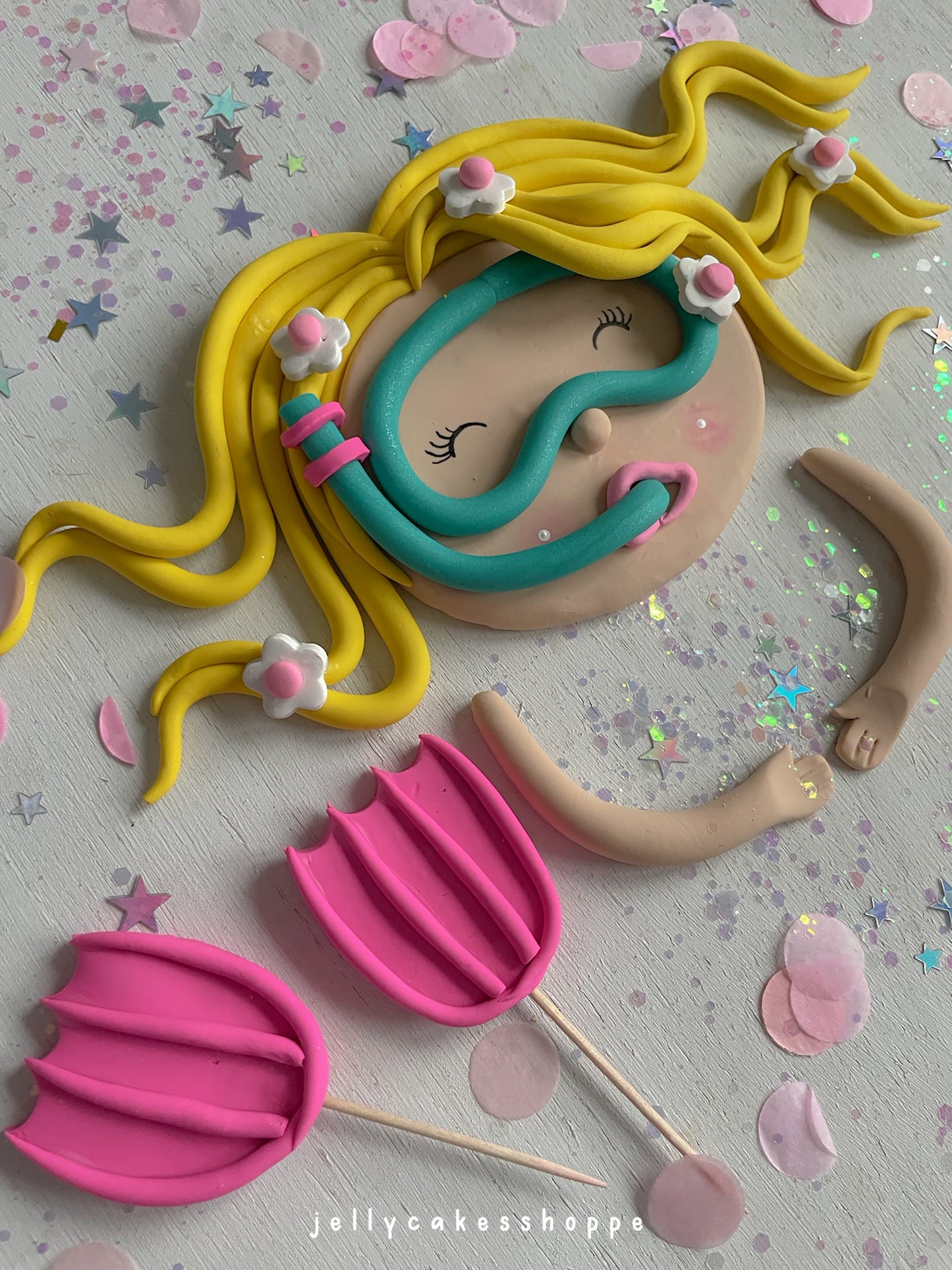 Scuba Diver Girl Cake Decorations