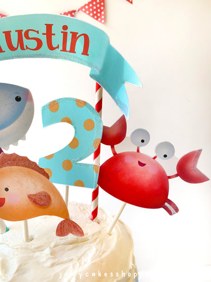 Shark Birthday Cake Decorations