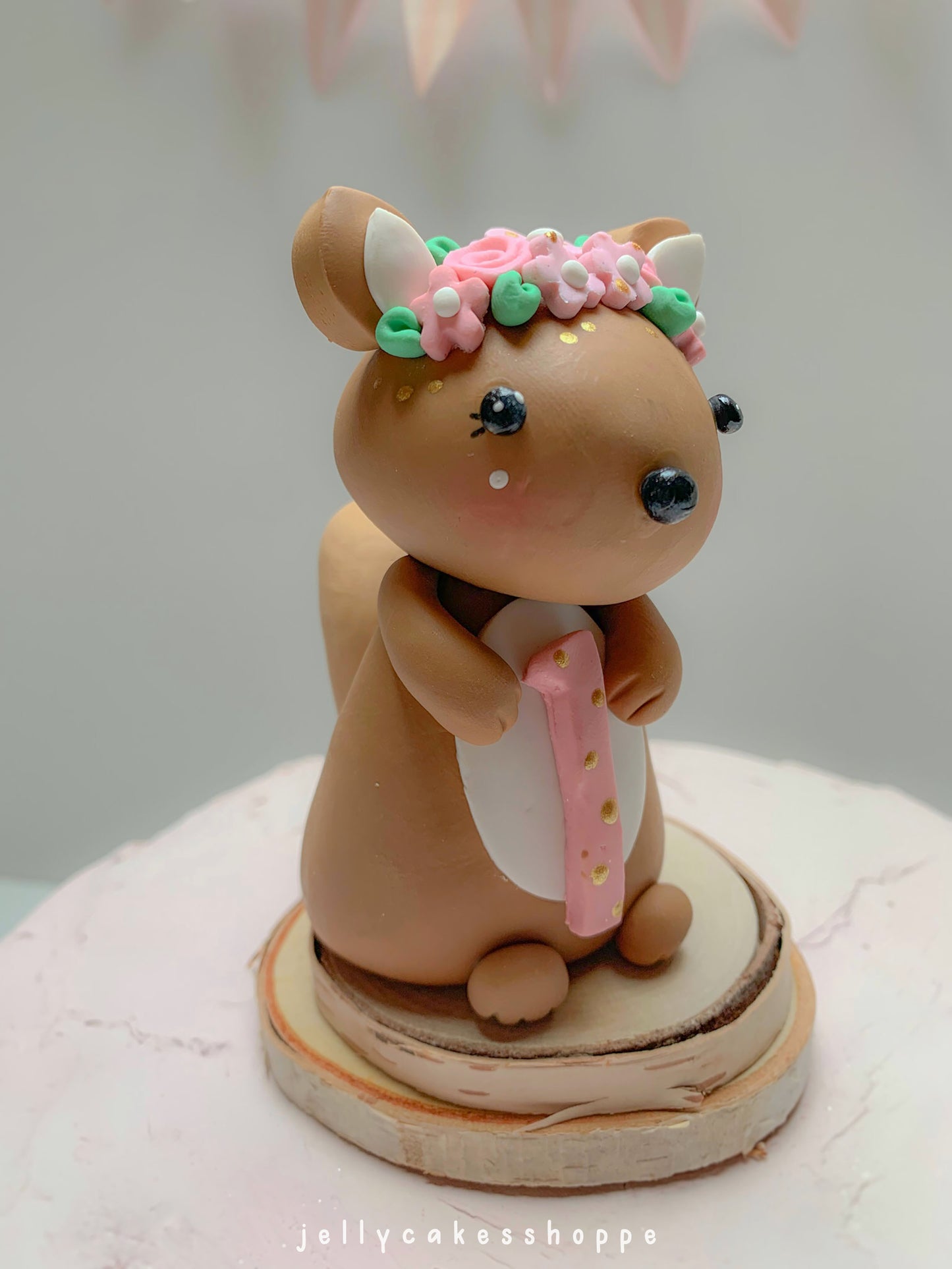 Squirrel Cake Topper for Baby's 1st