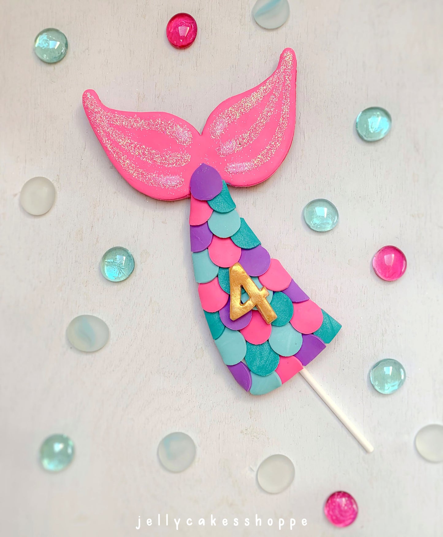 Mermaid Tail Cake Topper