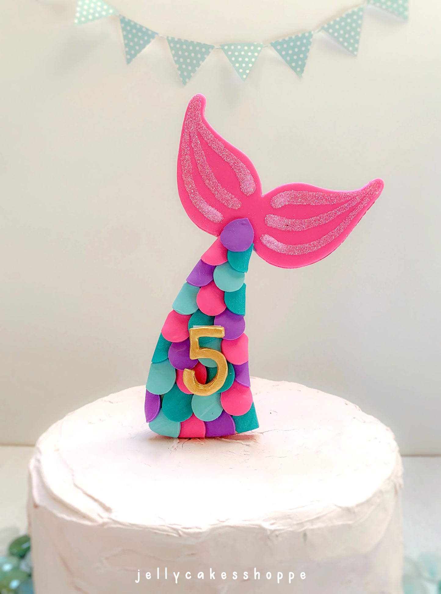 Mermaid Tail Cake Topper