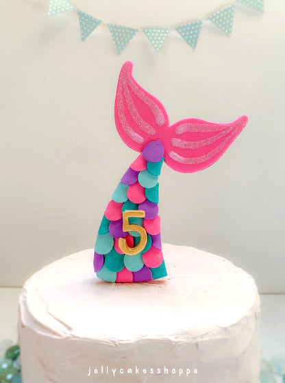 Mermaid Tail Cake Topper