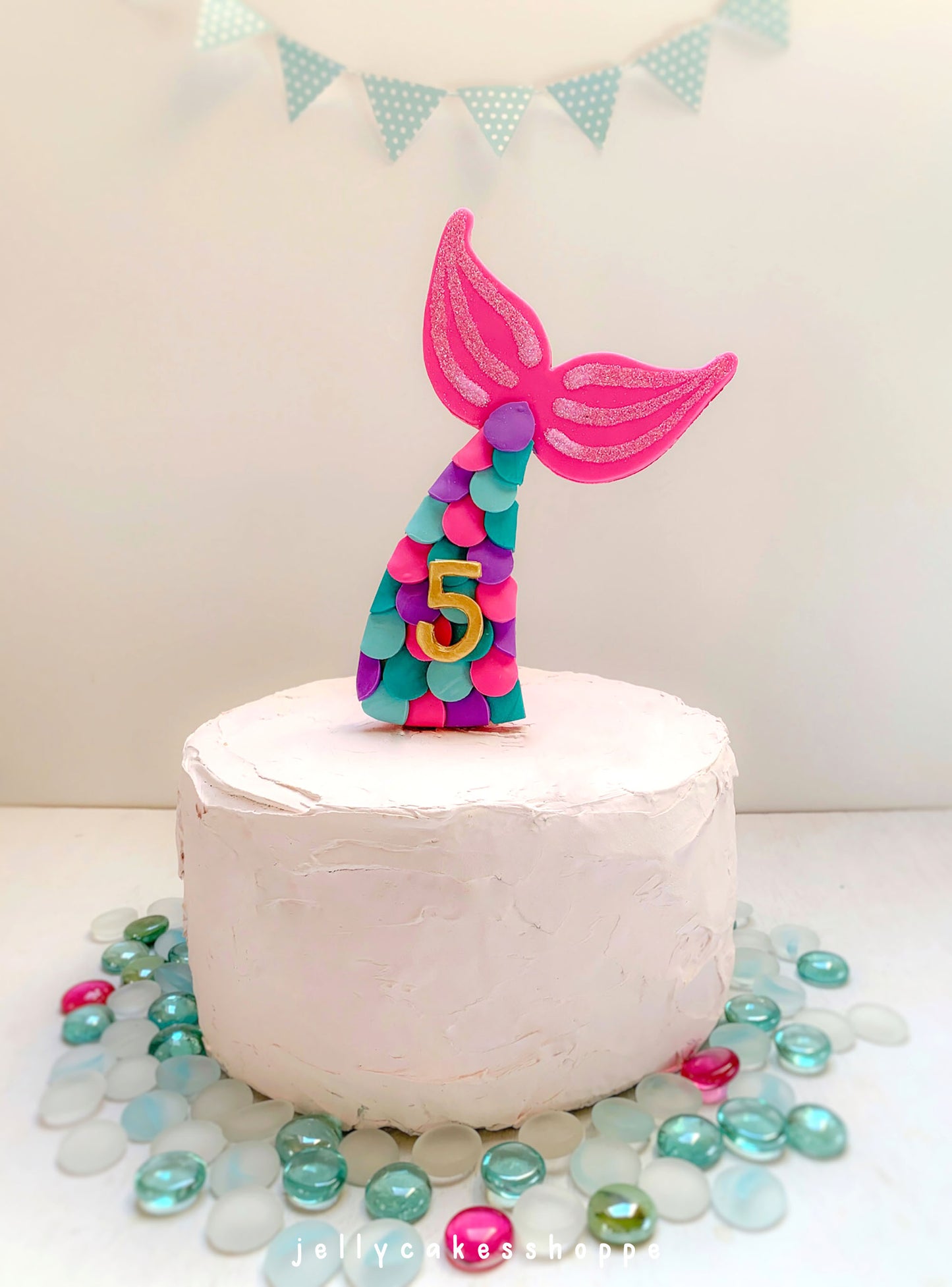 Mermaid Tail Cake Topper