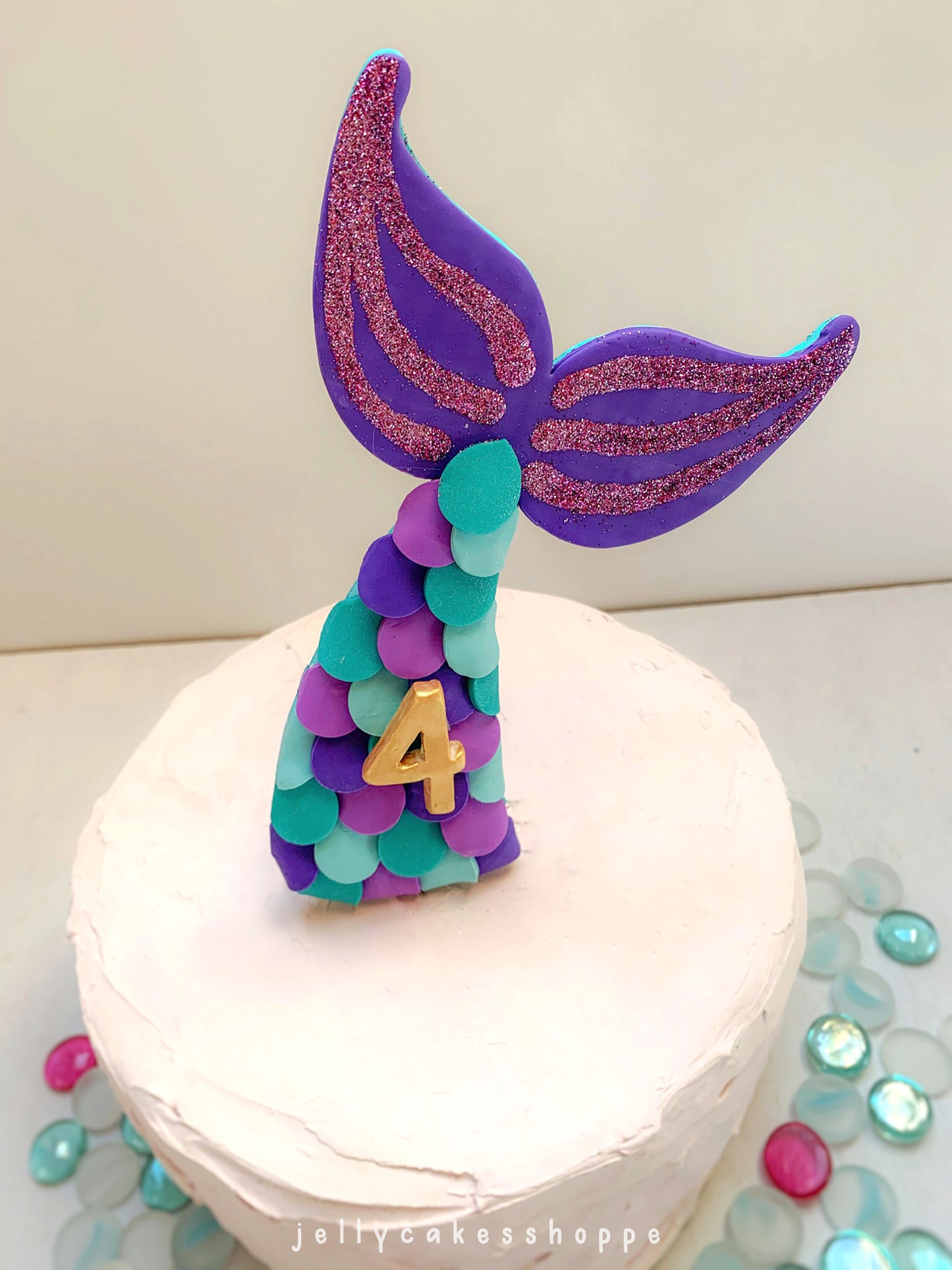 Mermaid Tail Cake Topper