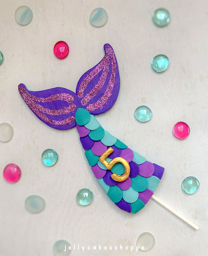 Mermaid Tail Cake Topper