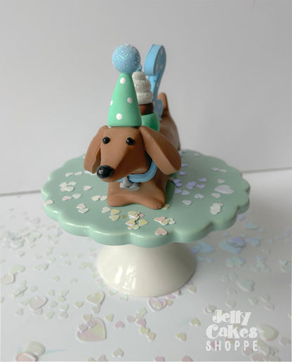 Dachshund Cake Topper, A Weenie Bit Older Birthday Party