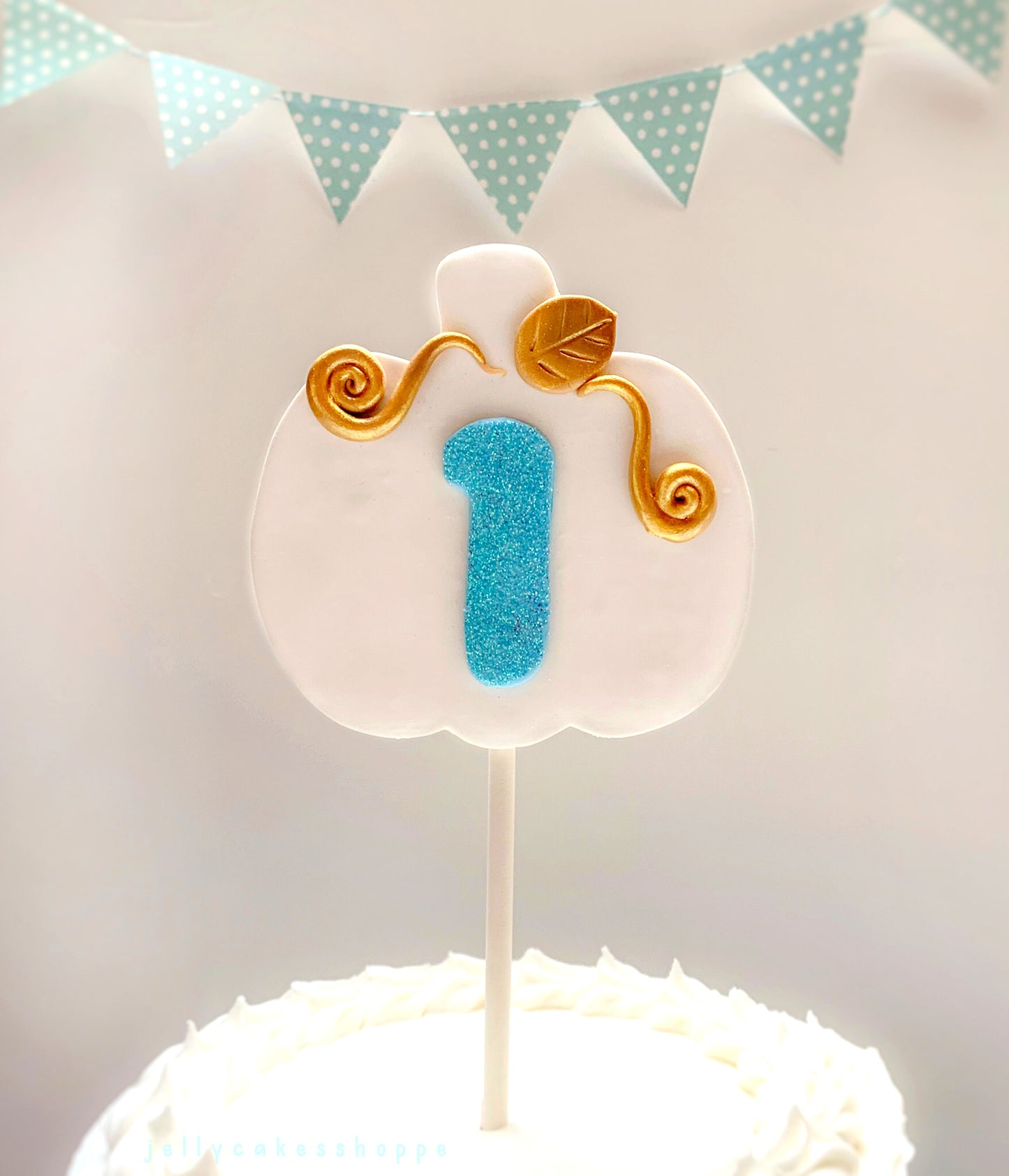 Pink Pumpkin Cake Topper