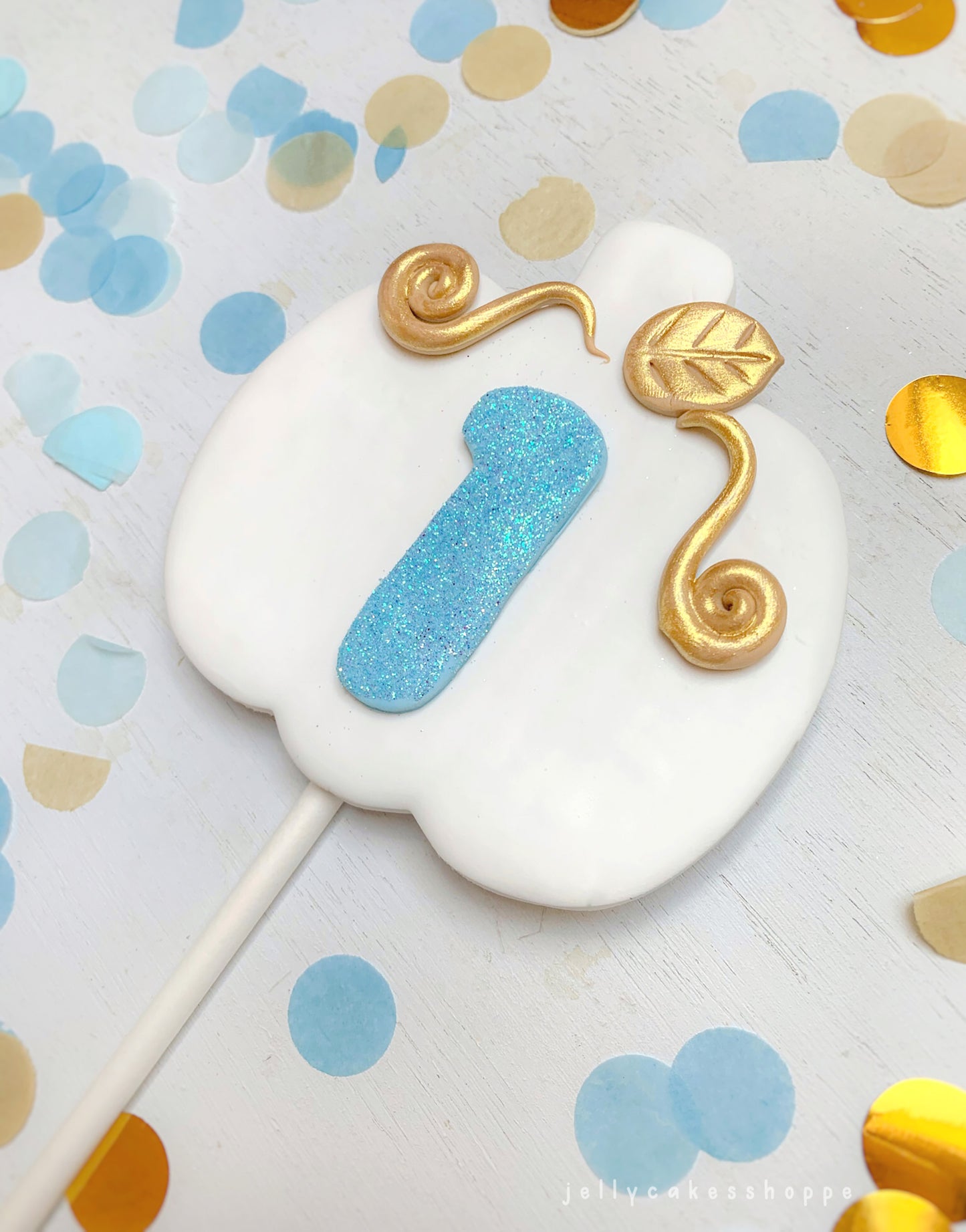 Pink Pumpkin Cake Topper