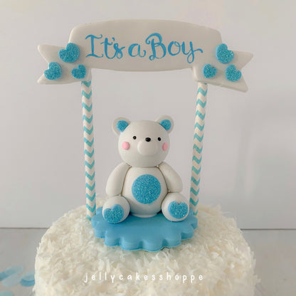 Baby Bear Cake Topper for Boy