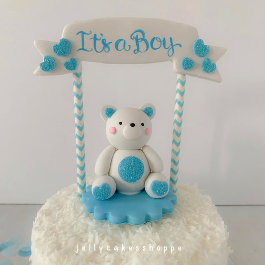 Baby Bear Cake Topper for Boy
