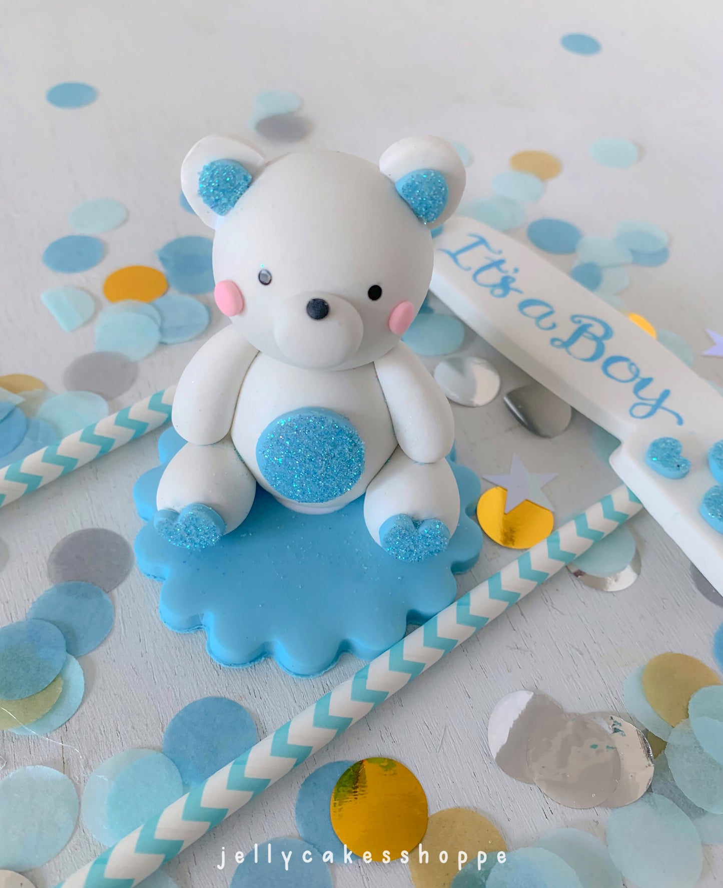 Baby Bear Cake Topper for Boy