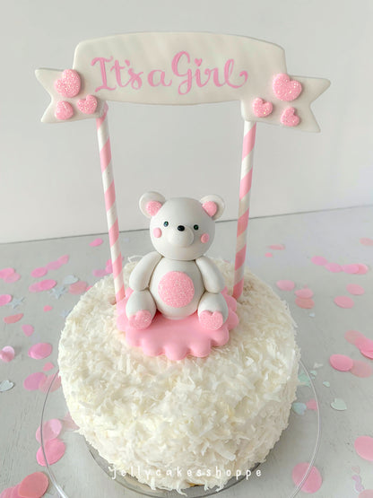 Baby Bear Cake Topper for Girl