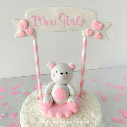 Baby Bear Cake Topper for Girl