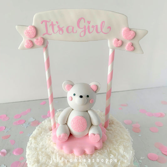 Baby Bear Cake Topper for Girl