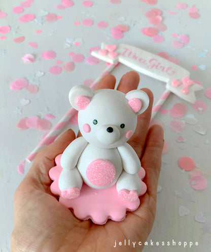 Baby Bear Cake Topper for Girl