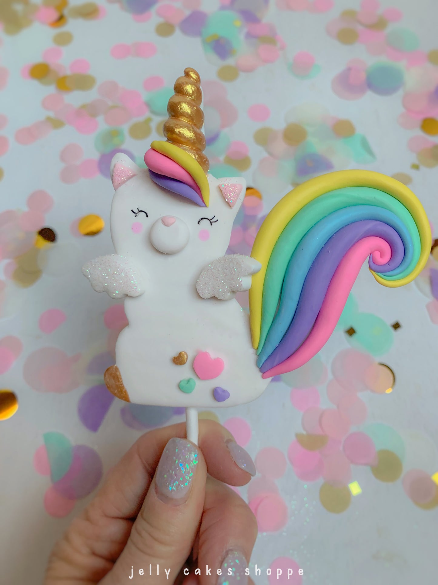 Kittycorn and Rainbow Cake Topper