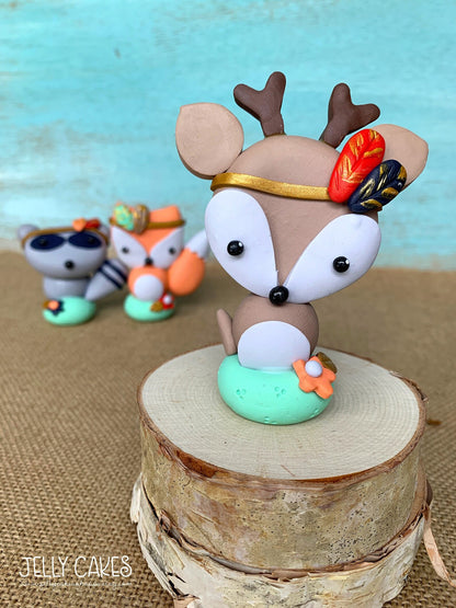 Boho Animals Baby Shower Cake Topper, Gender Neutral Cake Decorations