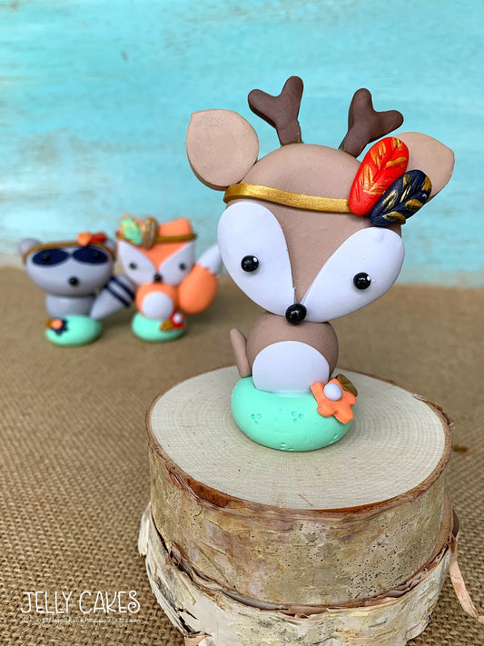 Boho Animals Baby Shower Cake Topper, Gender Neutral Cake Decorations