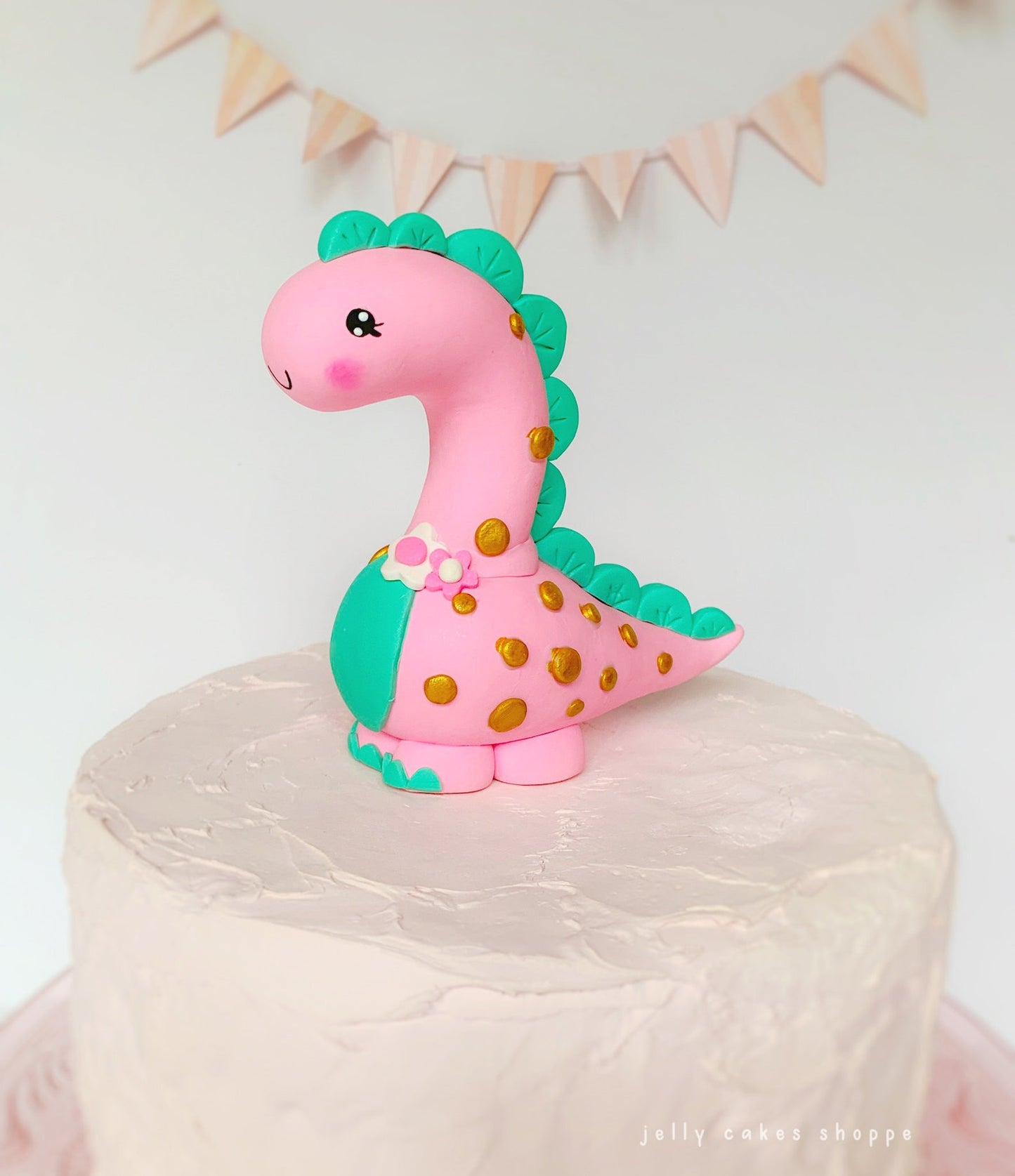 Pink Dinosaur Cake Topper
