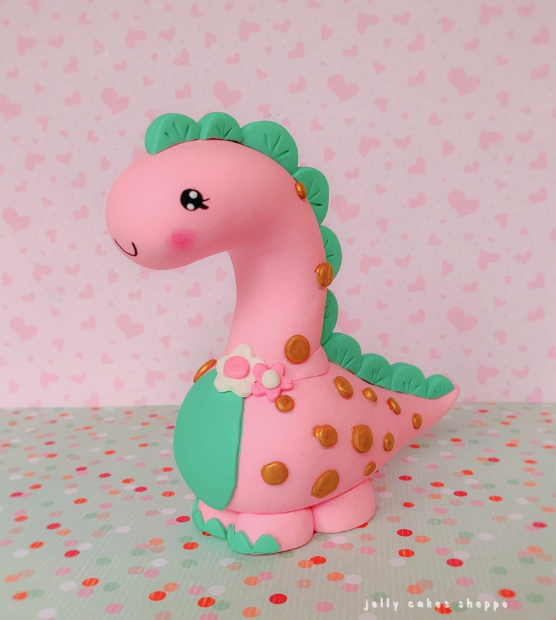Pink Dinosaur Cake Topper