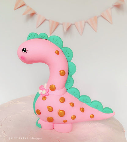 Pink Dinosaur Cake Topper