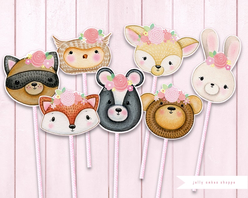 Woodland Animals Cake Topper