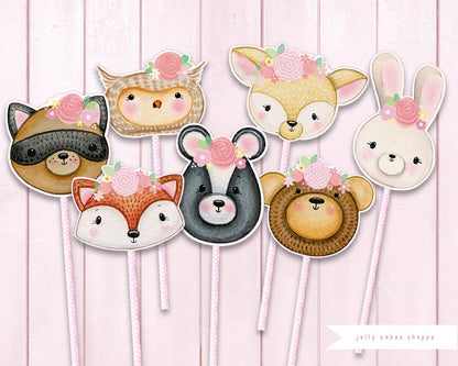 Woodland Animals Cake Topper