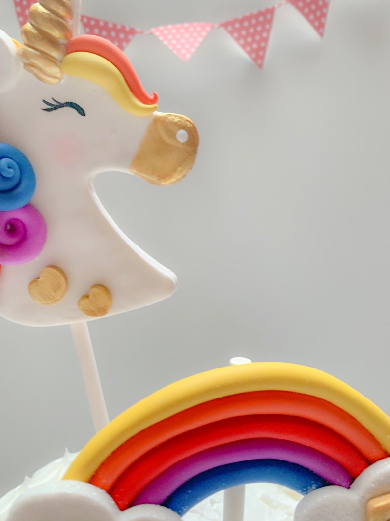 Rainbow Unicorn Cake Topper