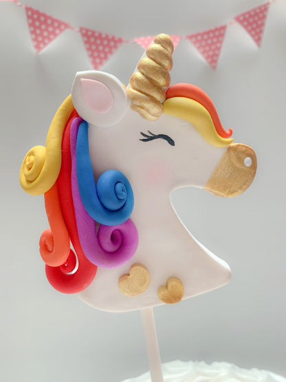 Rainbow Unicorn Cake Topper