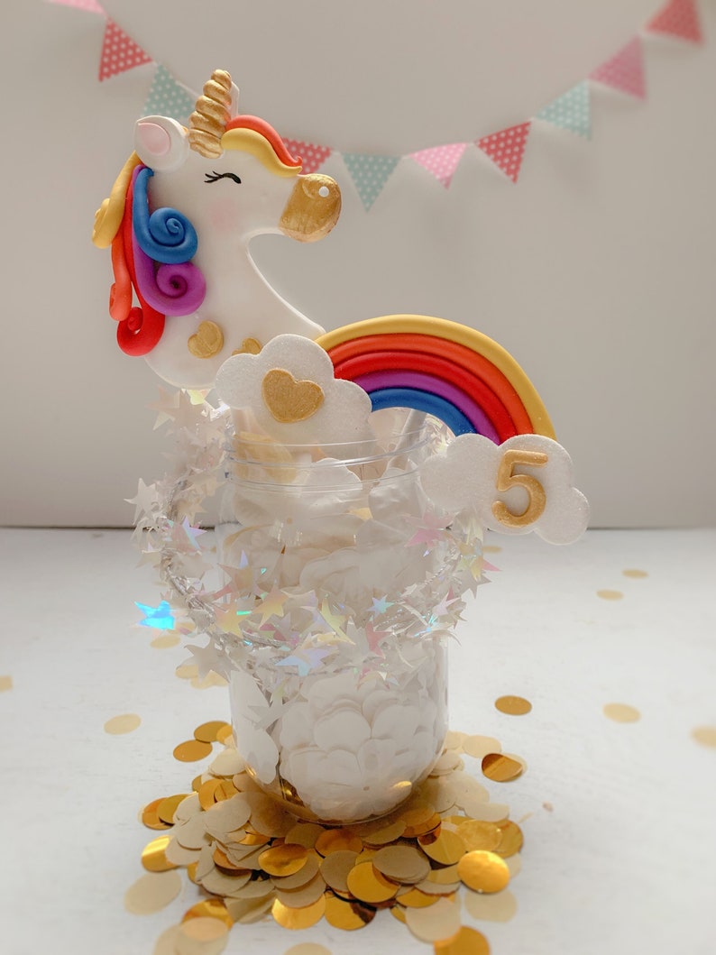 Rainbow Unicorn Cake Topper