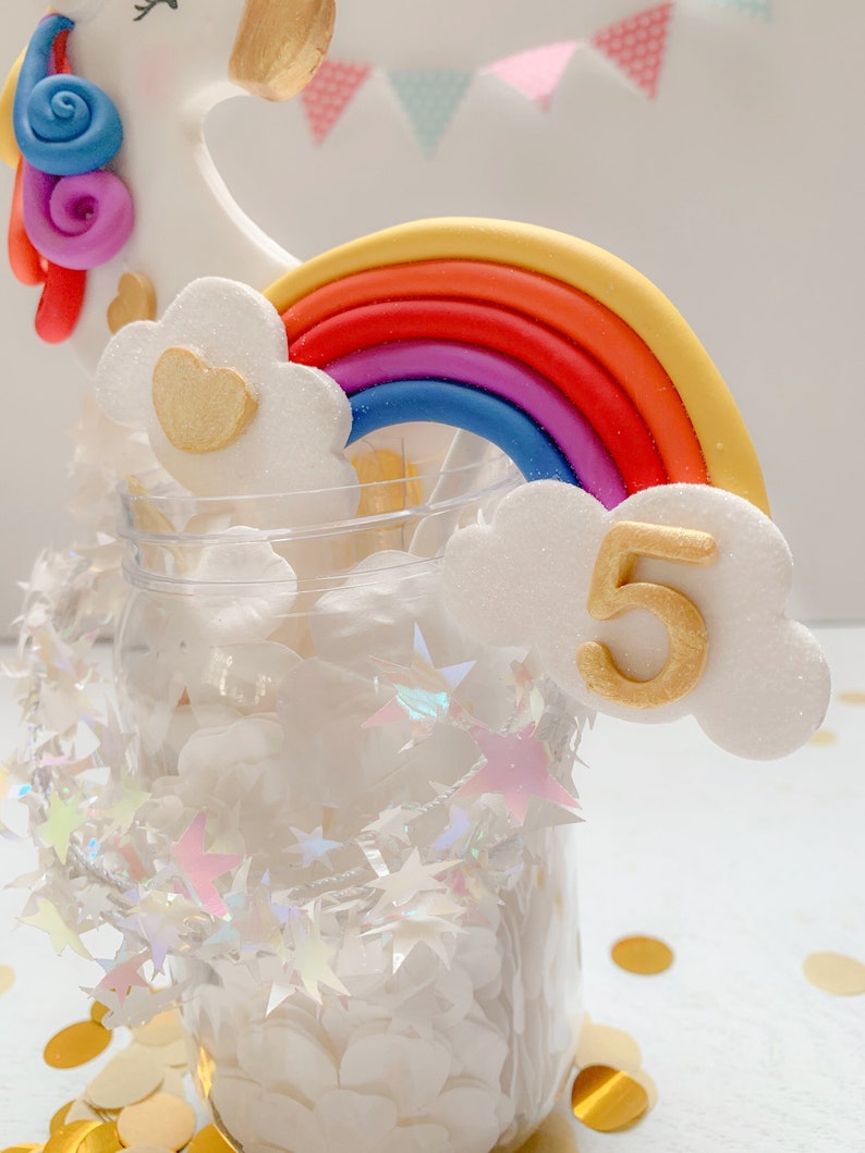 Rainbow Unicorn Cake Topper