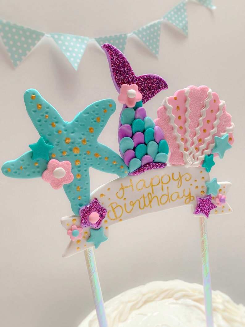 Mermaid Tail Cake Topper