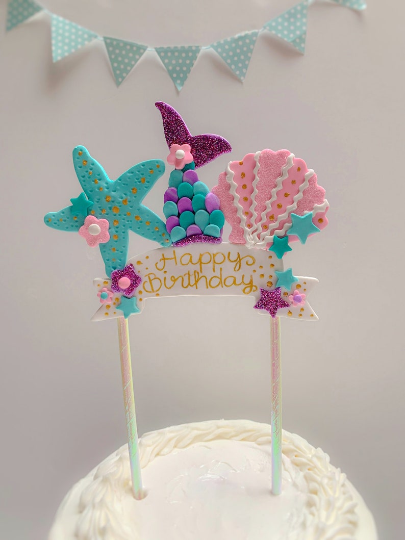 Mermaid Tail Cake Topper