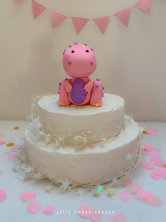 Pink Dinosaur Cake Topper