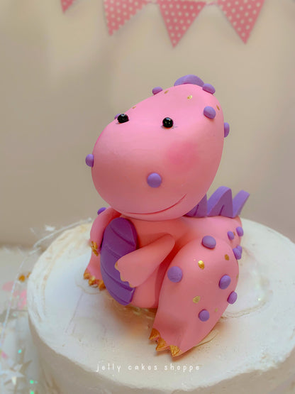 Pink Dinosaur Cake Topper