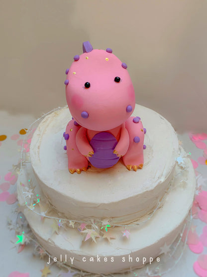 Pink Dinosaur Cake Topper