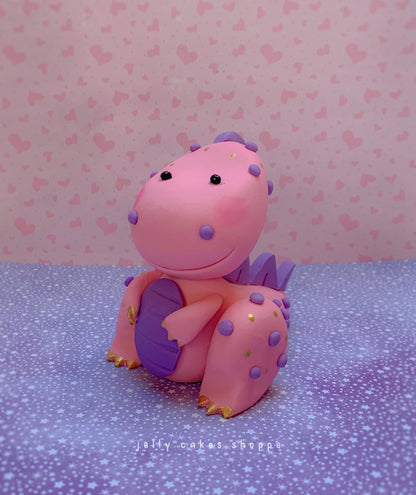 Pink Dinosaur Cake Topper
