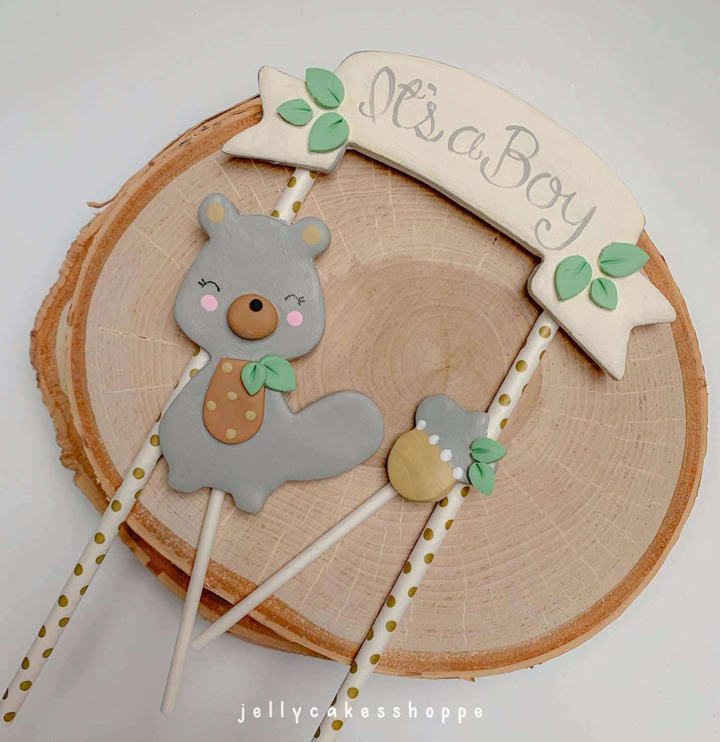 Woodland Baby Shower Cake Topper for Boy