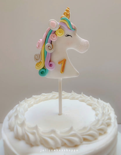 Rainbow Unicorn Cake Topper