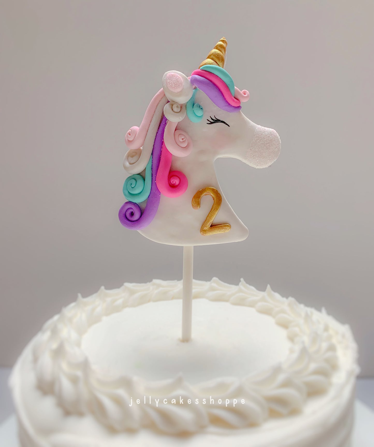Rainbow Unicorn Cake Topper