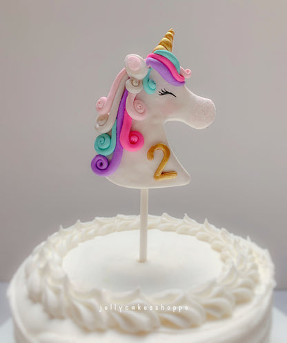 Rainbow Unicorn Cake Topper
