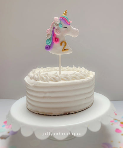 Rainbow Unicorn Cake Topper