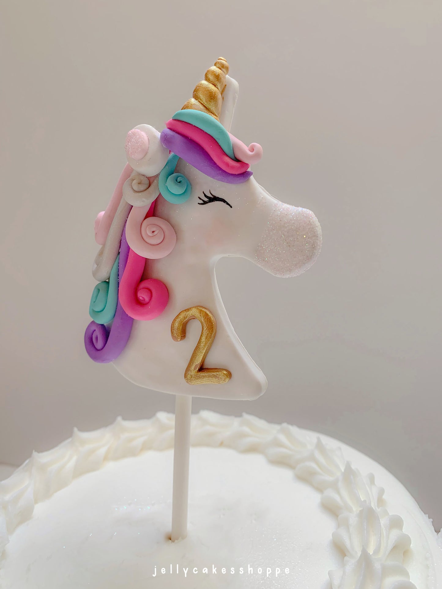 Rainbow Unicorn Cake Topper